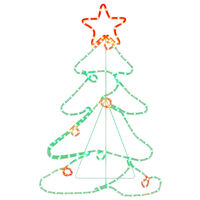 vidaXL Фигура коледно дърво със 144 светодиода, 88x56 см