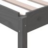 vidaXL Стифиращо легло, Сиво, борово дърво масив, 75x190 см