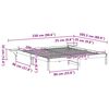 vidaXL Рамка за легло Бяло 180 x 200 cm Солидно борово дърво