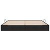 vidaXL Легло с място за съхранение с матрак Черно 200 x 200 cm текстил