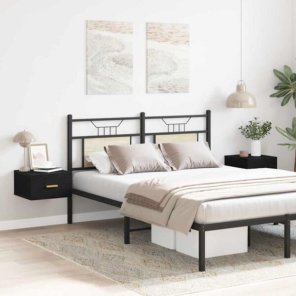 vidaXL Стенен шкаф за нощно шкафче 2 pcs Черния дъб 35 x 35 x 20 см