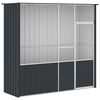 vidaXL Клетка за птици, антрацит, 215x78x200 см, поцинкована стомана