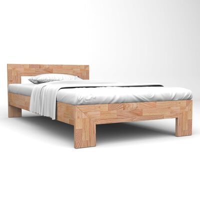 vidaXL Рамка за легло, дъбов масив, 160x200 cм