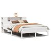 vidaXL Легло с етажерка за книги, без матрак, 120x200 см, бор масив