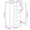 vidaXL Шкаф за обувки, сив сонома, 59x35x100 см, инженерно дърво
