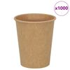 vidaXL Хартиени чаши за кафе 1000 бр. 8oz 200ml Кафяво