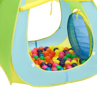 vidaXL Детска палатка за игра с 350 многоцветни топки