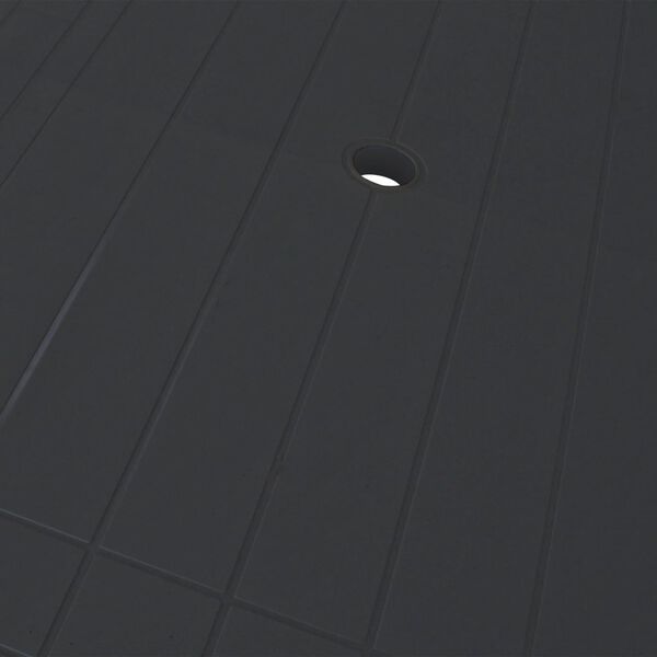 vidaXL Градинска маса, антрацит, 126x76x72 см, пластмаса