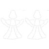vidaXL Коледни светлини Ангел силует 2 бр. 50 светодиода топло бяло