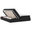 vidaXL Легло с място за съхранение и матрак Черно 200 x 200 cm Кадифе