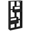vidaXL Стенен шкаф, черен, 50x15x100 см, инженерно дърво