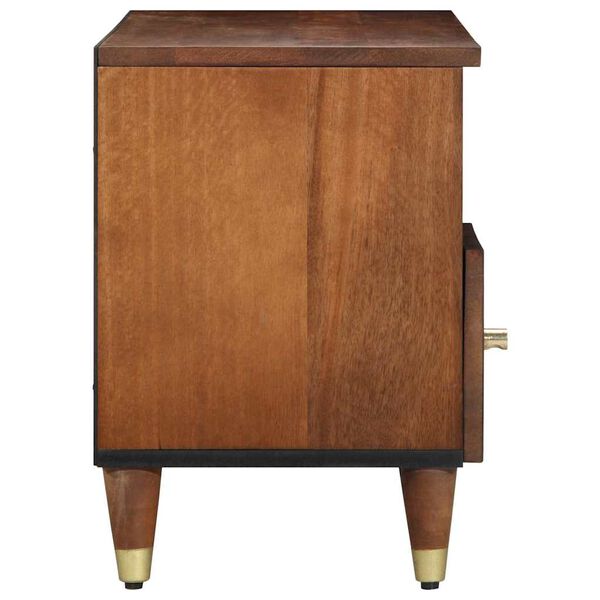 vidaXL ТВ шкаф Меден кафяв 100 x 33 x 46 см Солидно мангово дърво