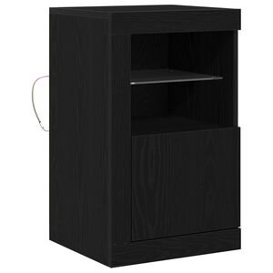 vidaXL LED конзолна маса 41 x 37 x 67 см Инженерна дървесина