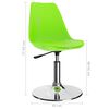 vidaXL Въртящи се трапезни столове, 2 бр, зелени, изкуствена кожа