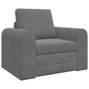 vidaXL Диван легло Тъмен сив 98 x 71 x 83 см Кадифе
