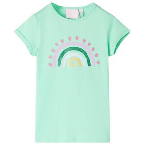 vidaXL Kids'T-shirt Lilac 140 Green 92