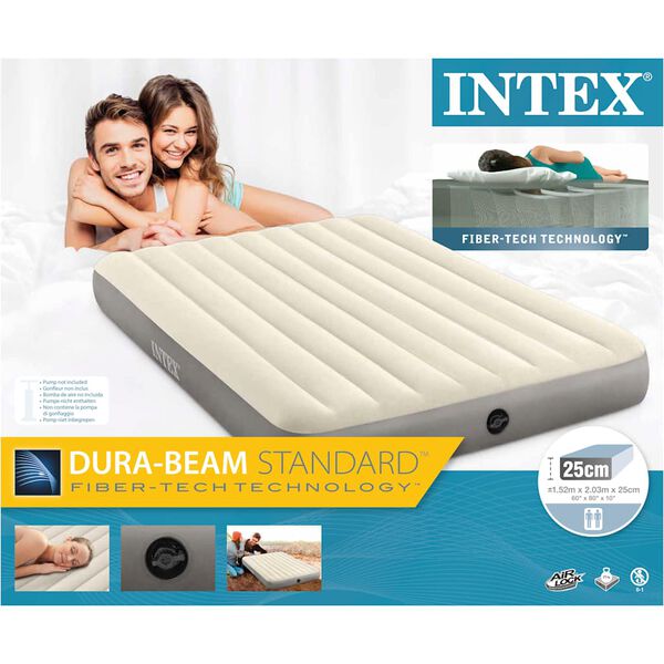 Intex Надуваемо легло Dura-Beam Standard Single-High, 152x203x25 см
