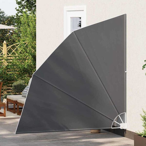 vidaXL Прозорец за балкон Черно 210 x 210 cm Полиестер