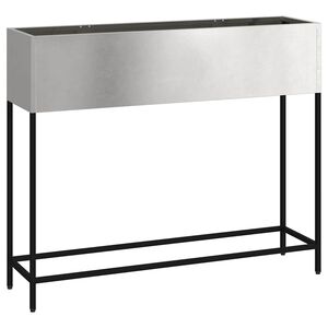 vidaXL Повдигната градинска саксия Сребрист 100 x 26 x 82 см