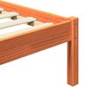 vidaXL Рамка за легло Кафяво с восъчно покритие 205,5 x 185,5 x 100 см