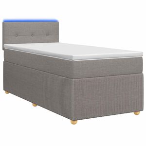 vidaXL Континентално легло с матрак Таупе 80 x 200 cm Текстил
