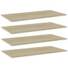 vidaXL Рафтове за етажерка, 4 бр, дъб сонома, 100x50x1,5 см, ПДЧ