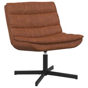 vidaXL Въртящ се стол Кафяво 63 x 75 x 76 см Антично PU