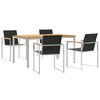 vidaXL Комплект за хранене в градината 5 pcs Солидно тиково дърво