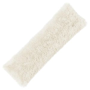vidaXL Калъфка за възглавница HEERLEN Бяло 40 x 145 см ПВ флийс