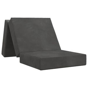 vidaXL Сгъваем диван легло 90 x 67 x 45 см Тъмносиво