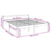 vidaXL Легло за възрастни бяло 180x200 см Super King Size бор масив