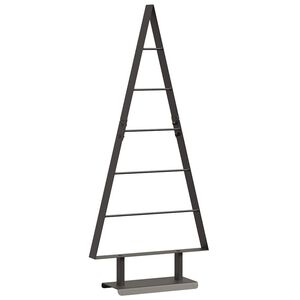 vidaXL Метално коледно дърво с поставка Черно 90 cm Стомана