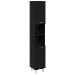 vidaXL Шкаф за баня Черния дъб 30 x 30 x 179 см Инженерна дървесина
