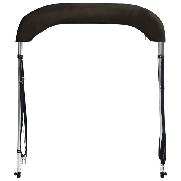 vidaXL Тента за лодка, 2 дъги, черна, 150x120x110 см