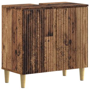 vidaXL Шкаф за мивка в баня ARNHEM Старо дърво 59,5 x 31,5 x 59 см