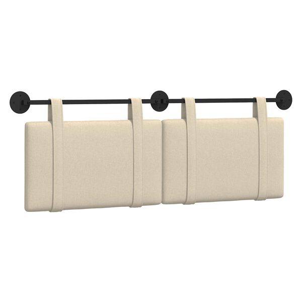 vidaXL Висяща табла Монтиране на стена Крем 150 x 55 x 5 см текстил