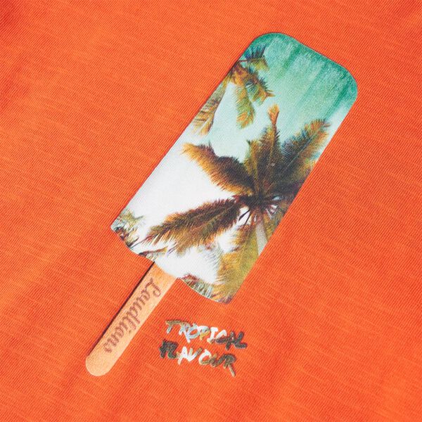 Детска тениска, тъмнооранжева, 140