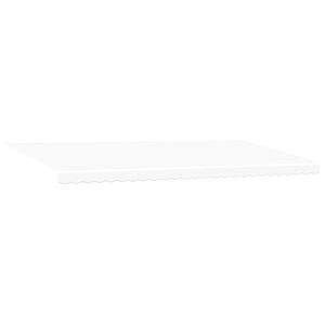 vidaXL Прибираща се тента Бяло 600 &times; 350 cm Тъкан и алуминий