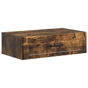 vidaXL Стенен страничен масичка Опушен дъб 59 x 34,5 x 17 см