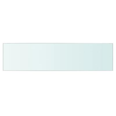 vidaXL Плоча за рафт, прозрачно стъкло, 60 x 15 см
