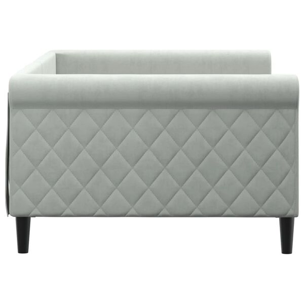 vidaXL Кушетка, светлосива, 100x200 см, кадифе