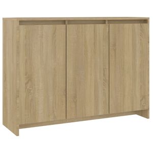 vidaXL Бюфет, дъб сонома, 102x33x75 см, инженерно дърво