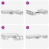 vidaXL Комплект дивани за открито 9 pcs Естествено и черно