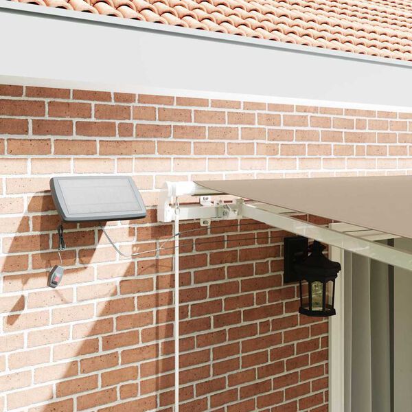 vidaXL Сгъваем навес Бежово 450 &times; 300 cm Текстил и стомана