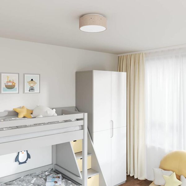 vidaXL Таванна лампа с прожектори Таупе 30 x 30 x 13,5 см текстил