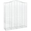 vidaXL Дъговидна габионна кошница 200x50x220/240 см поцинковано желязо