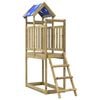 vidaXL Игрална кула Кафяво Солидна импрегнирана дървесина