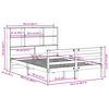 vidaXL Легло с етажерка за книги, без матрак, 160x200 см, бор масив