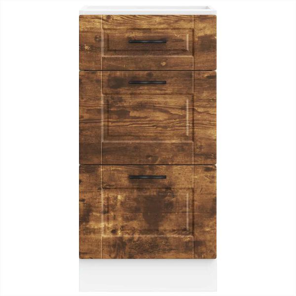 vidaXL Кухненски шкаф Porto, опушен дъб, инженерно дърво