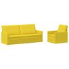 vidaXL Комплект дивани 2 pcs Светло жълто Текстил